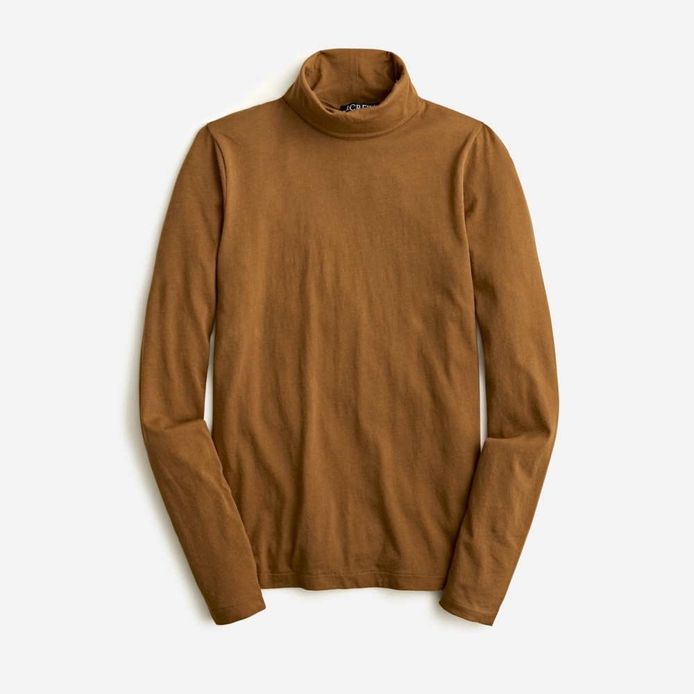 BNWT - J.Crew Tissue turtleneck, brown 100% cotton